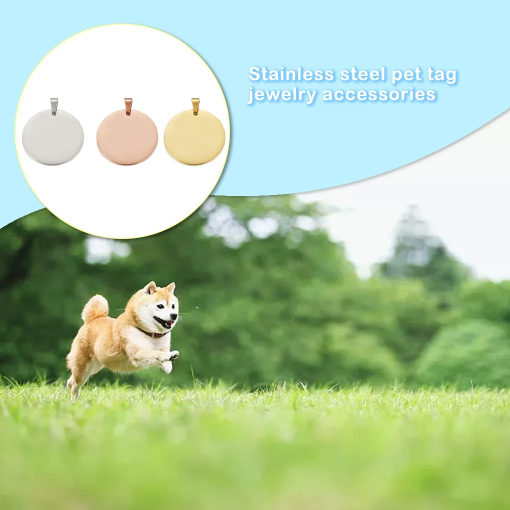 

Ожерелье для домашних животных с чистой подвеской с номером, художественные изделия, гравировка, модная фурнитура «сделай сам» для изготов...