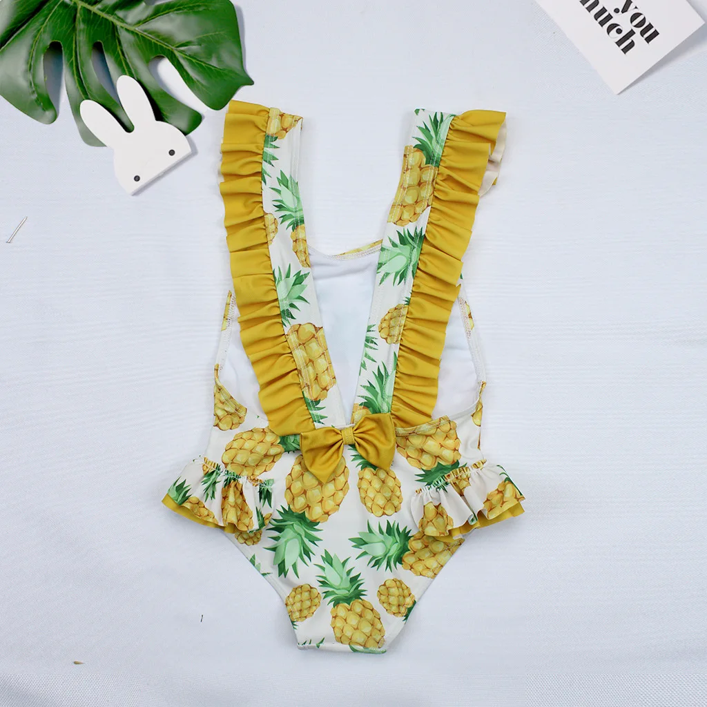 Новый купальный костюм для маленьких девочек детские купальники с рисунком