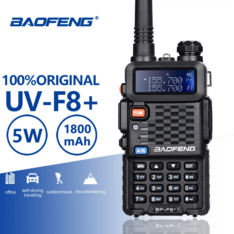 

Baofeng BF-F8+ Upgrade New Walkie Talkie Police Two Way Radio Pofung F8+ 5W UHF VHF Dual Band Outdoor Long Range Ham Transceiver