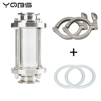 yqbs sanitary flow sight glass diopter fit 1 5 tri clamp 38mm pipe od sus 304 stainless steel for homebrew diary product
