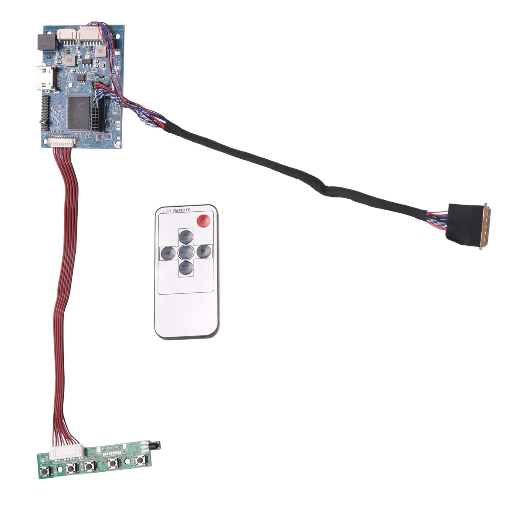 

HDMI+AV LCD Controller Board for 15.6Inch B156XW02 LP156WH2 1366X768 with Remote Control 40Pin Signal Keyboard Cable