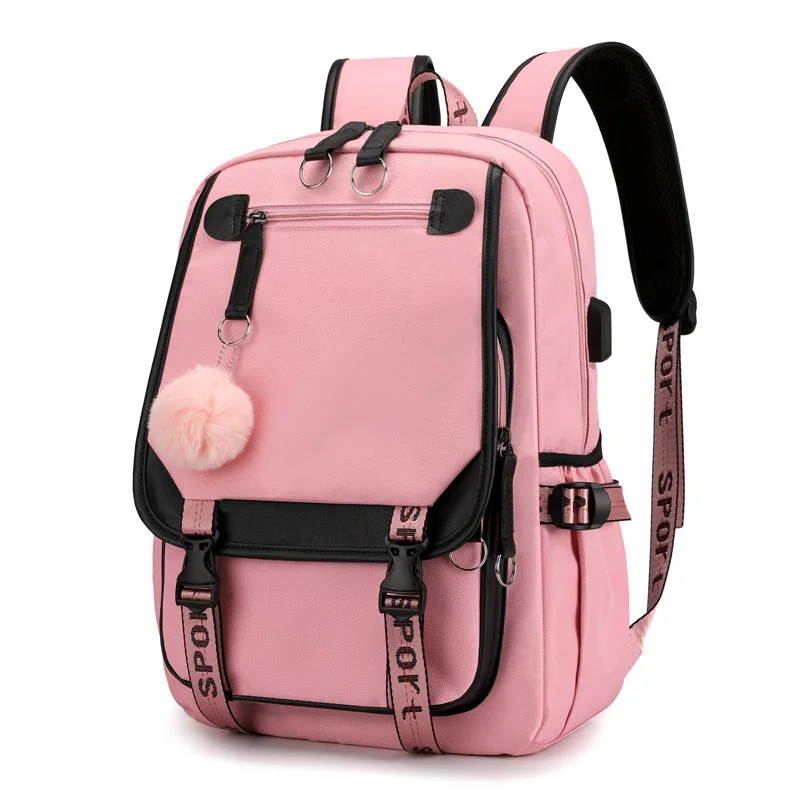 

Leisure Backpack Vibrato Creative Pattern Outdoor Travel Bag Student School Bag Arcuate Shoulder Strap Preppy Style Flowers