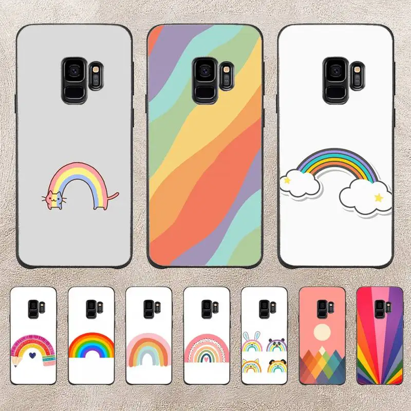 

Rainbow Illustration Phone Case For Samsung Galaxy S6 S7 Edge Plus S9 S20Plus S20ULTRA S10lite S225G S10 Note20ultra Case