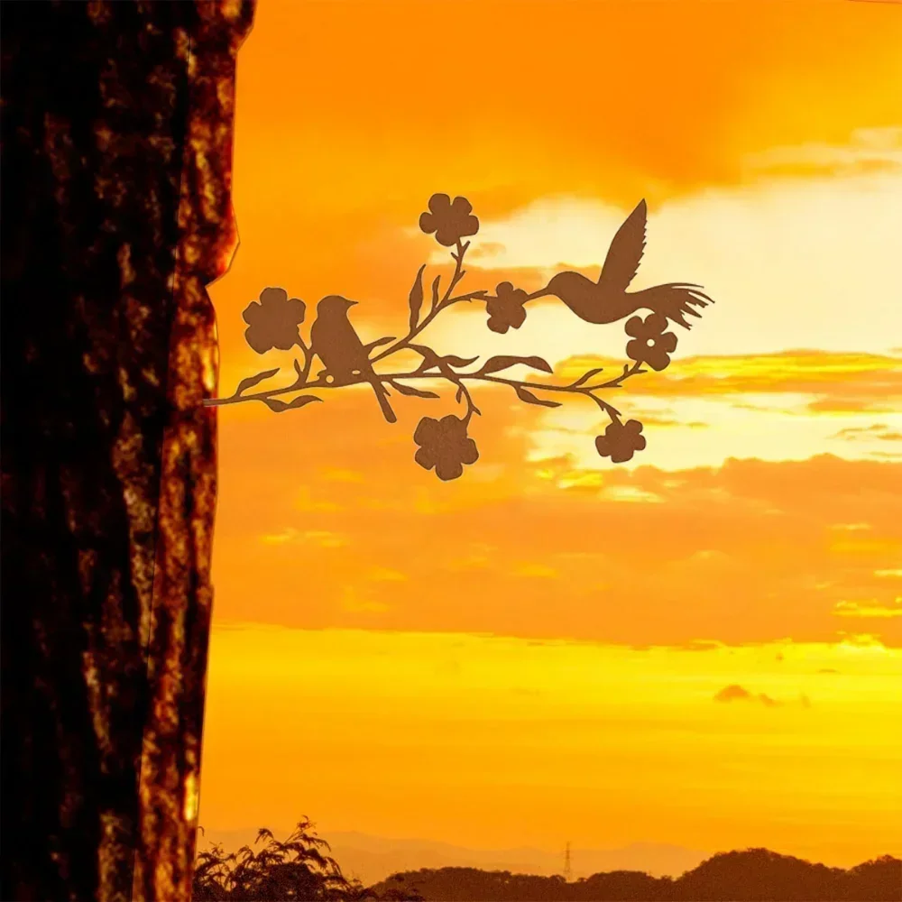 Очаровательный настенный художественный декор с черными листьями и цветами из