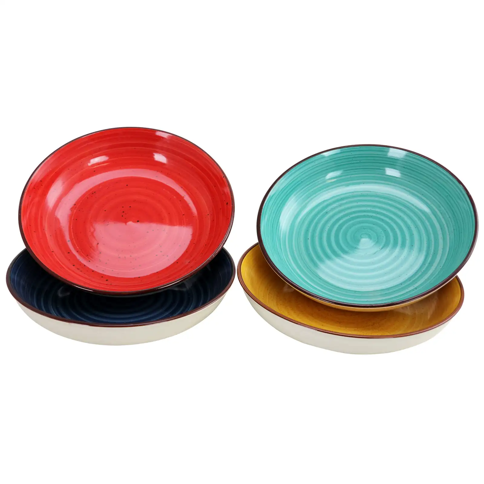 

Color Speckle 4-Piece 8.25" Stoneware Salad Bowl Set in 4 Assorted Colors