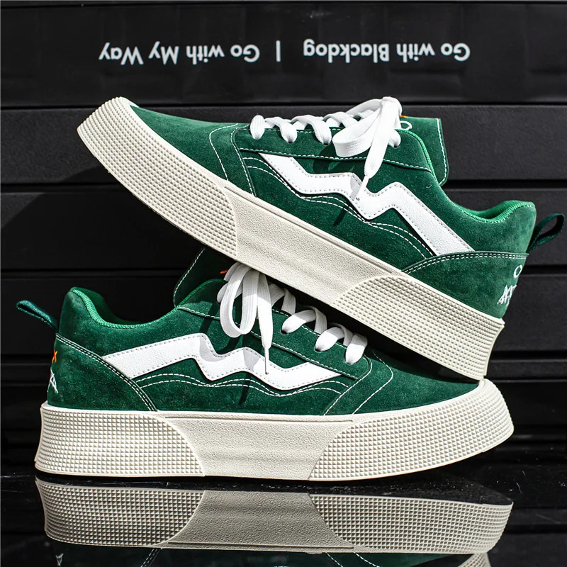 Summer Blue Classic Chunky Men's Skateboard Shoes Comfortable Lace-up Mens Sports Shoes Breathable Anti-slip Men Casual Sneakers