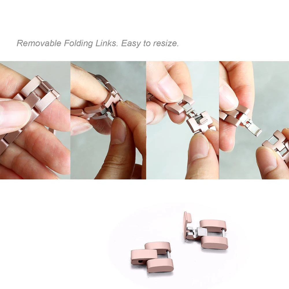 Diamond For Apple Watch Band Series 45mm 41mm 42mm 38mm 44mm 40mm Stainless Steel strap Iwatch 7 6 5 4 3 SE Wrist Bracelet belt