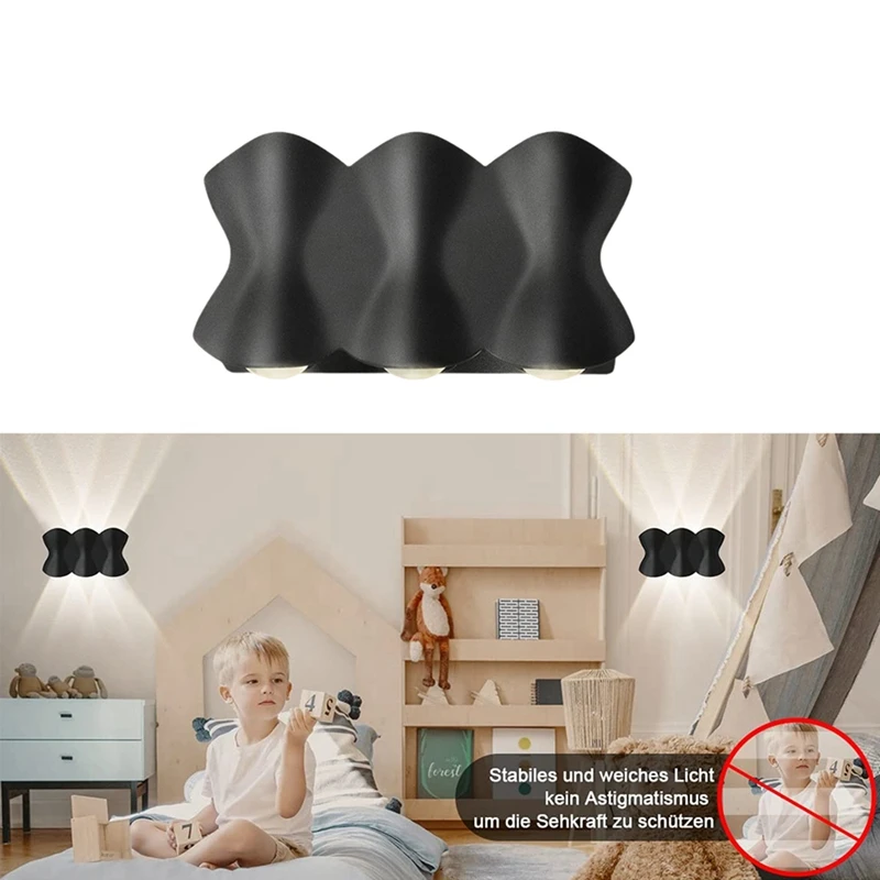 

6 W LED Wall Light Outdoor / Indoor Wall Light 3000 K, IP65 Modern Top And Bottom Design Outdoor Wall Lights Warm White