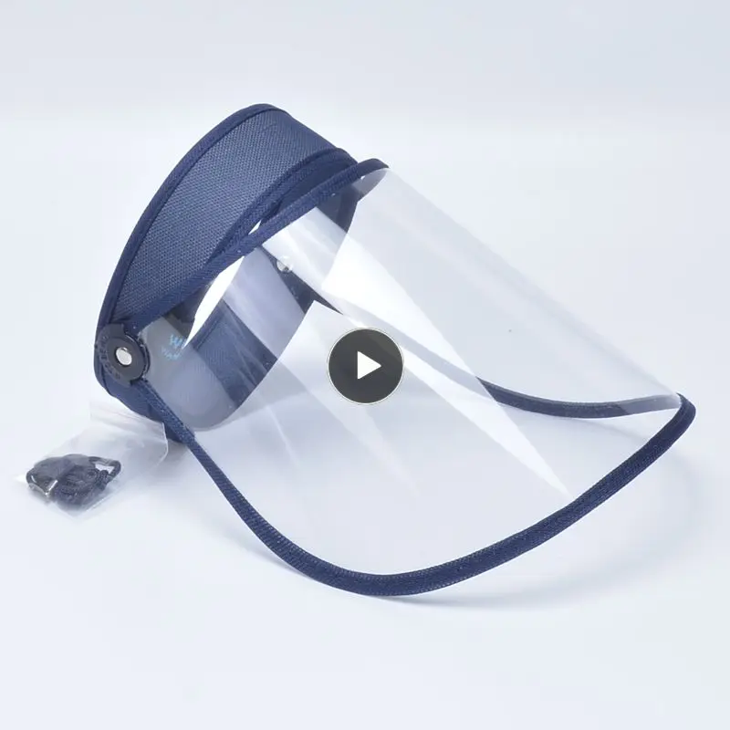 

The New Hat Full Face Protective Droplet Hat Boy Girl Adult High-definition Transparent Cover Empty Top Hat Rope Color Random