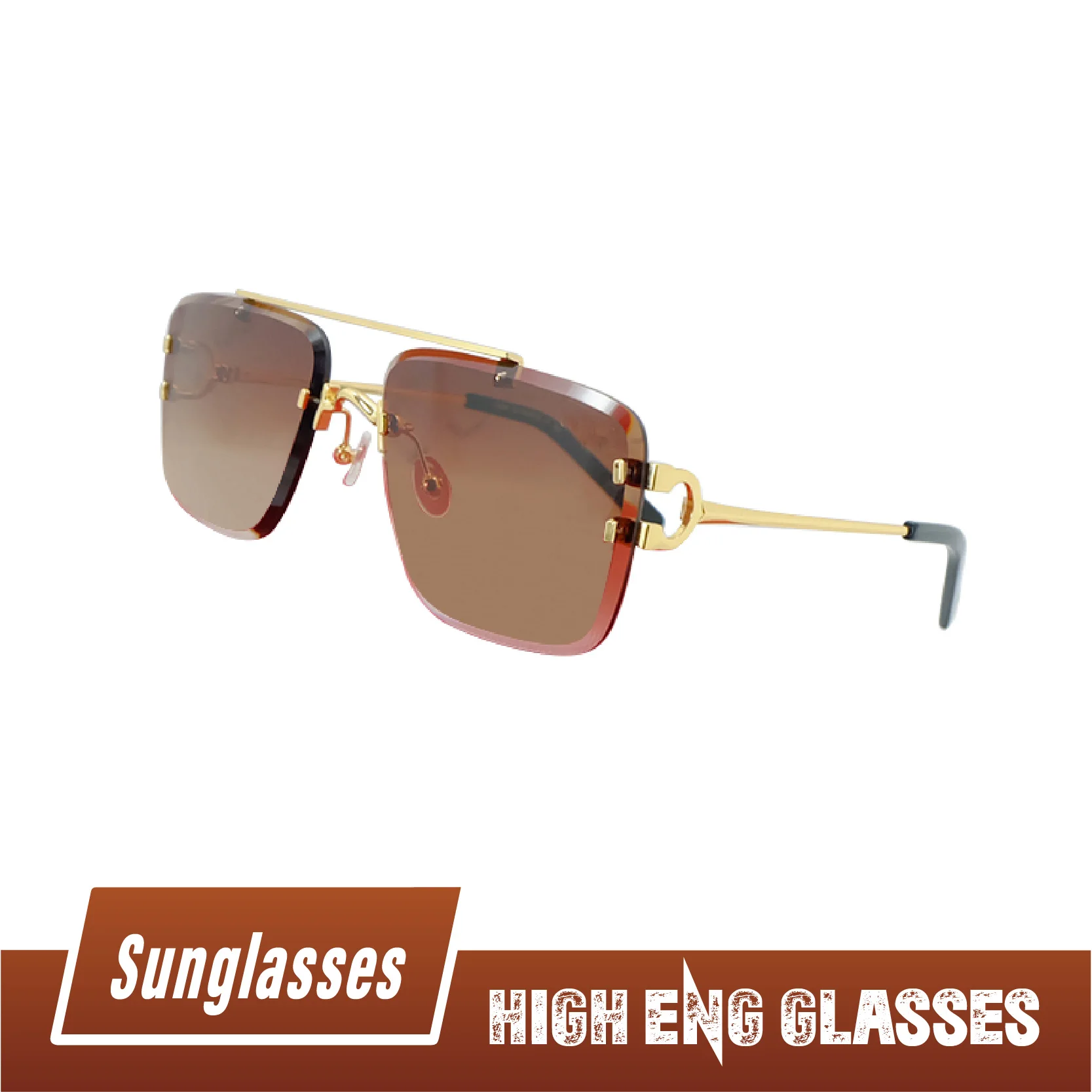 

Diamond Cut Sunglasses Men Rimless Carter Luxury Designer Sun Glasses Shades For Women Vintage Trending Product Gafas De Sol