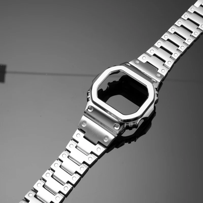 Remodel Band +Case GW-B5600 DW5600 5610 for Casio for G-shock Replacment Band Strap Watch Band Bezel 5600 Metal GWM5610 GW5000