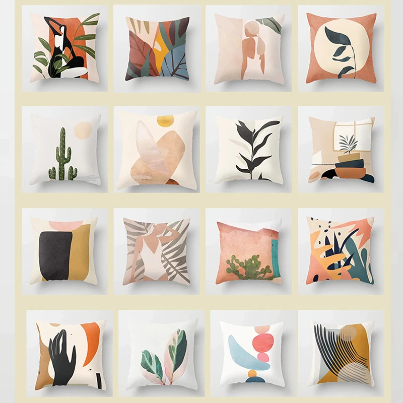 

Modern Nordic Abstract Geometric Portrait Cushion Pillow Case Home Sofa Pillow Cushion Cover Wholesale