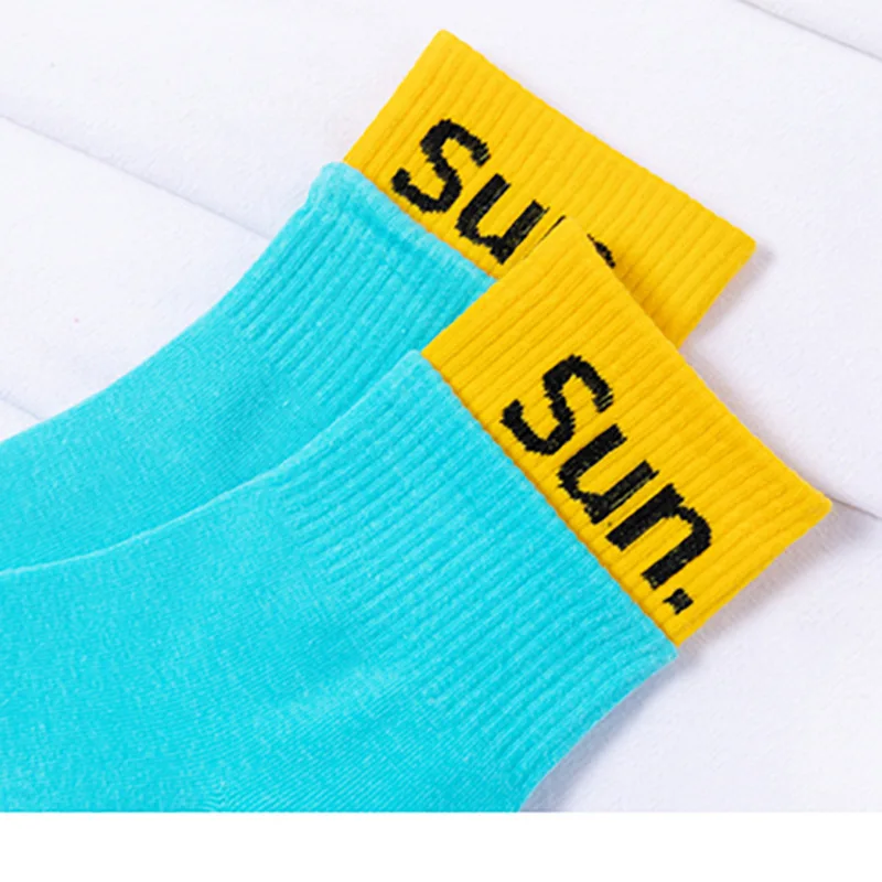 7 Pairs Week Day Sock Women Cotton Casual Ladies Hosiery Trendy Cool Female Harajuku Streetwear Student Short Sock Set 14 Pcs