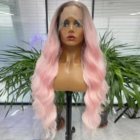 synthetic lace front free breakdown wigs for women long wave natural hairline cosplay daily party wear heat resistant fiber
