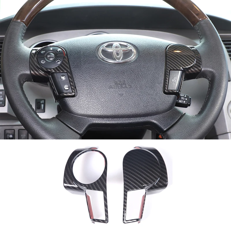 

Для Toyota Tundra 2007-2013 ABS углеродное волокно/матовое черное Автомобильное рулевое колесо декоративная панель Наклейка Автомобильные аксессуары