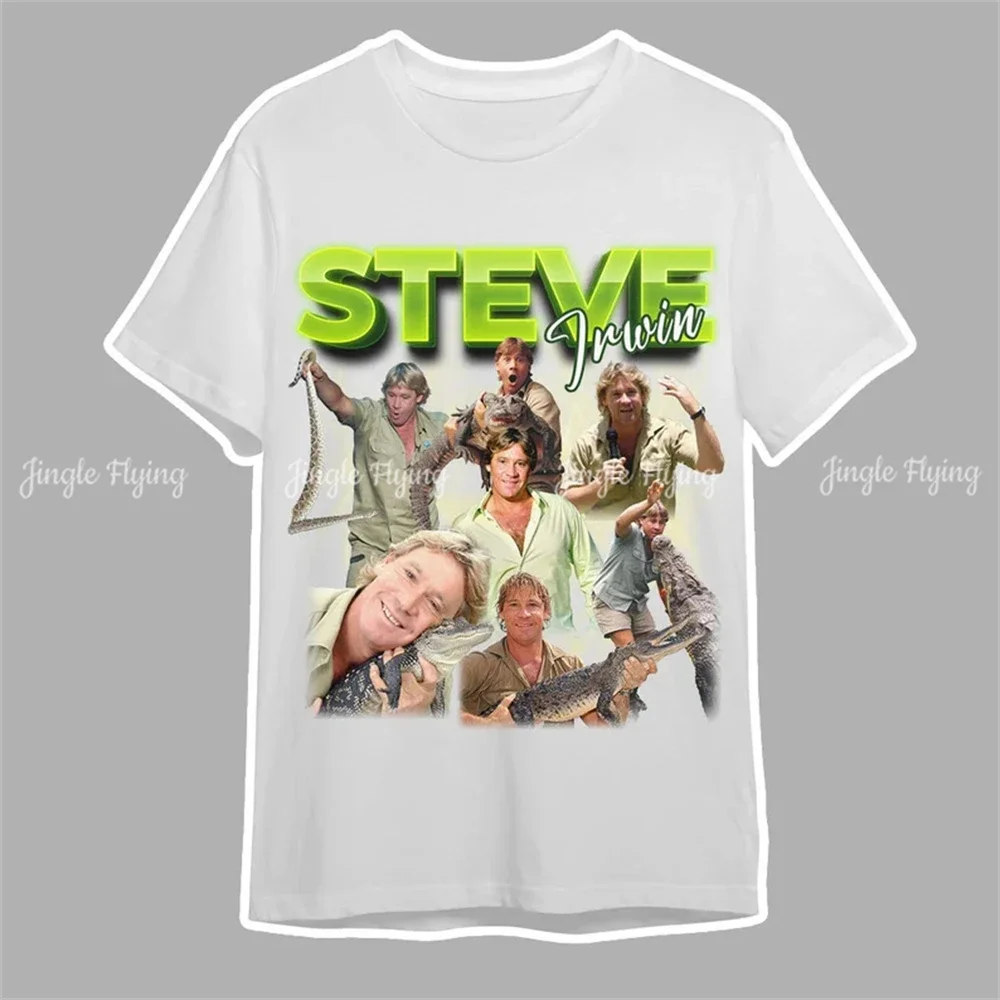 Steve Irwin Vintage Graphic 90s Tshirt Crocodile Hunter Homage T-Shirt Unisex Fans Tee