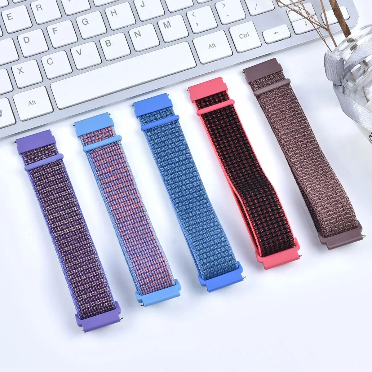 20/22 мм нейлоновый ремешок для Amazfit GTS/2/2e/GTS2 Mini/GTR 3 Pro 42 мм/47 мм/GTR2/2e/stratos 2/3 спортивный