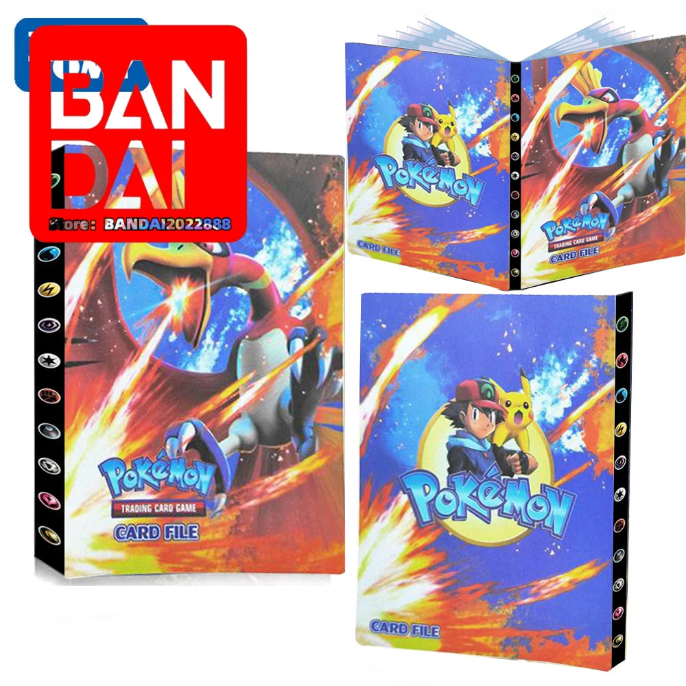 

4 Pocket 240Pcs Pokemon Album Cards Book Game Card EX MEGA GX Cartoon Anime Collectors Loaded Binder Holder Folder Boy Kids Toys