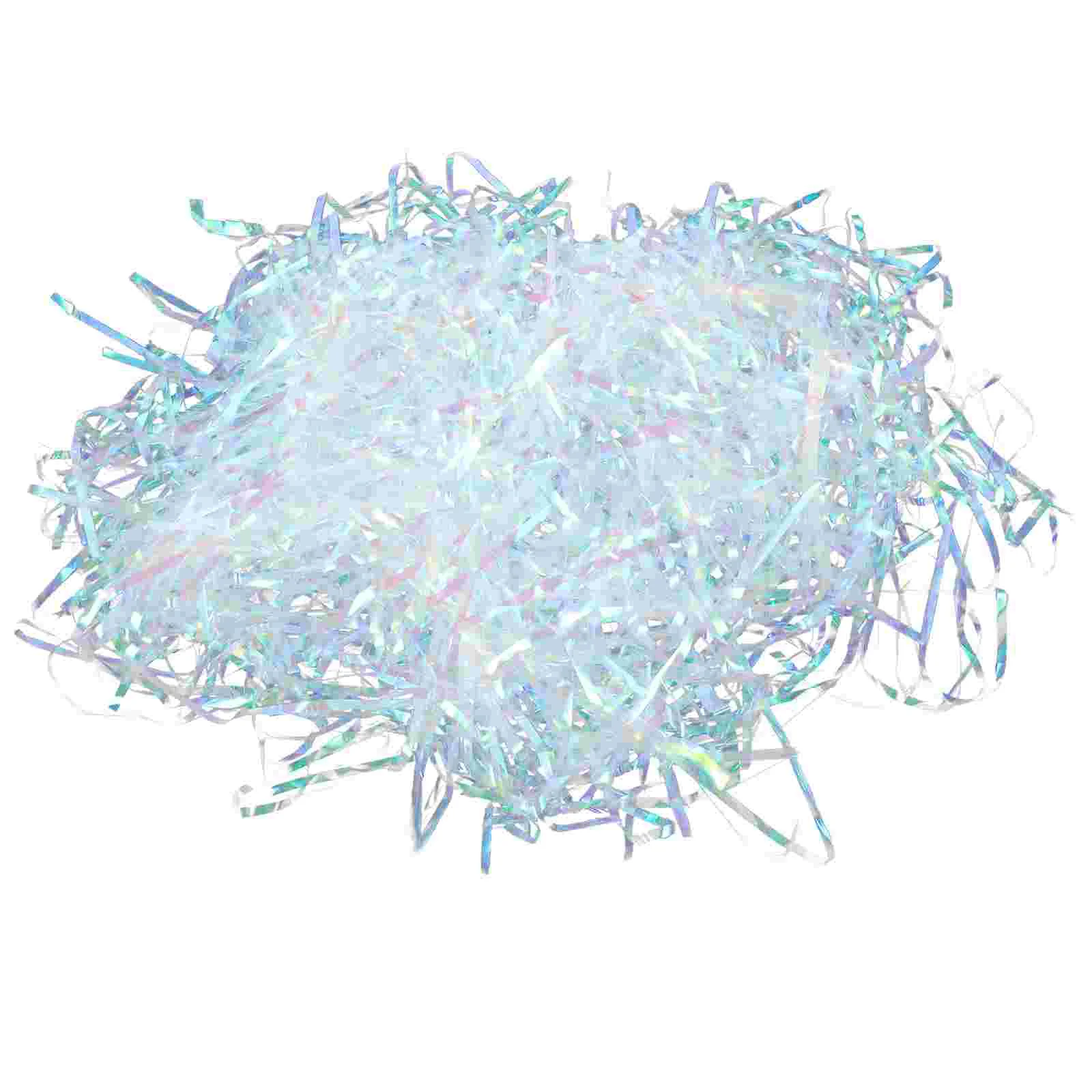 Серебряная оберточная бумага трава для подарочных коробок измельченный