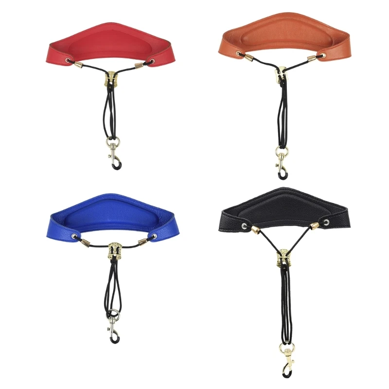 

Dropship Saxophone Neck Strap Soft Leather Padded Sax for Alto Baritone Soprano