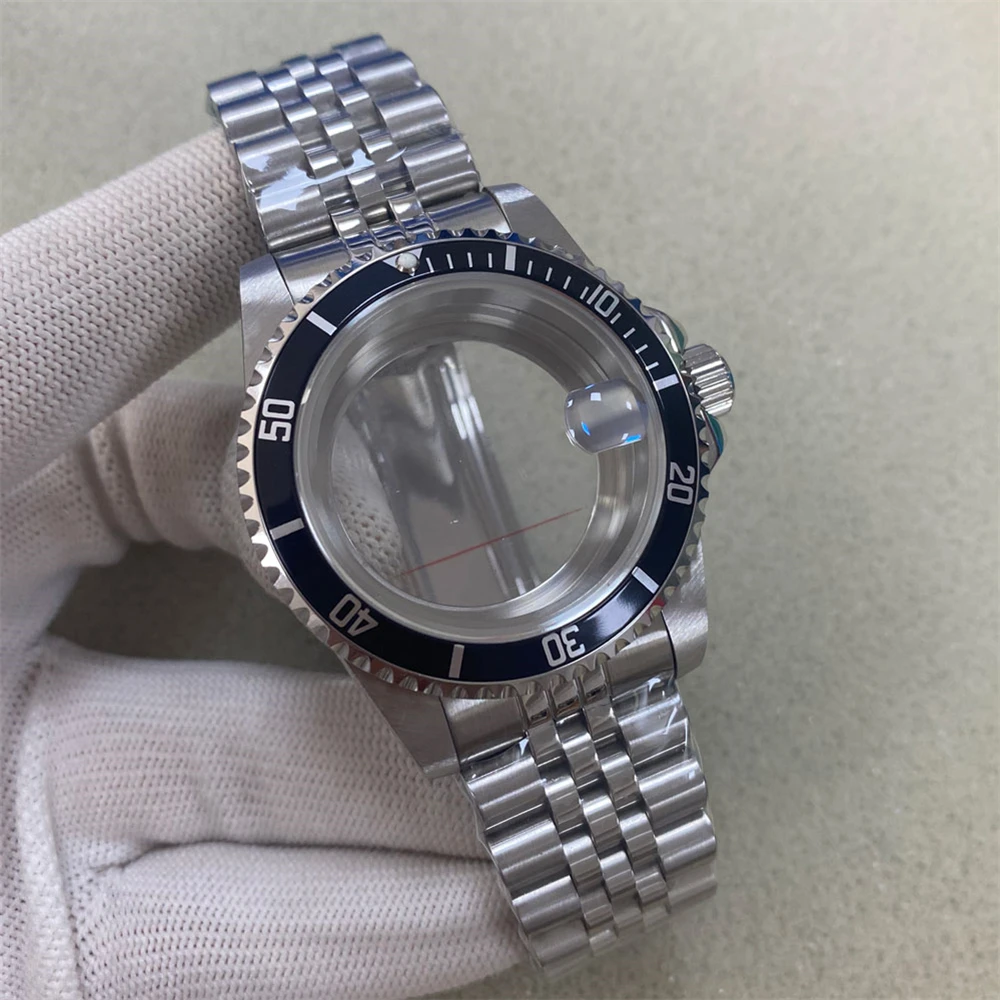 Nice 39.5mm Stainless Steel Retro Watch Case Strap 120 Clicks Unidirectional Bezels Sapphire Glass Case for NH35 NH36 Movement