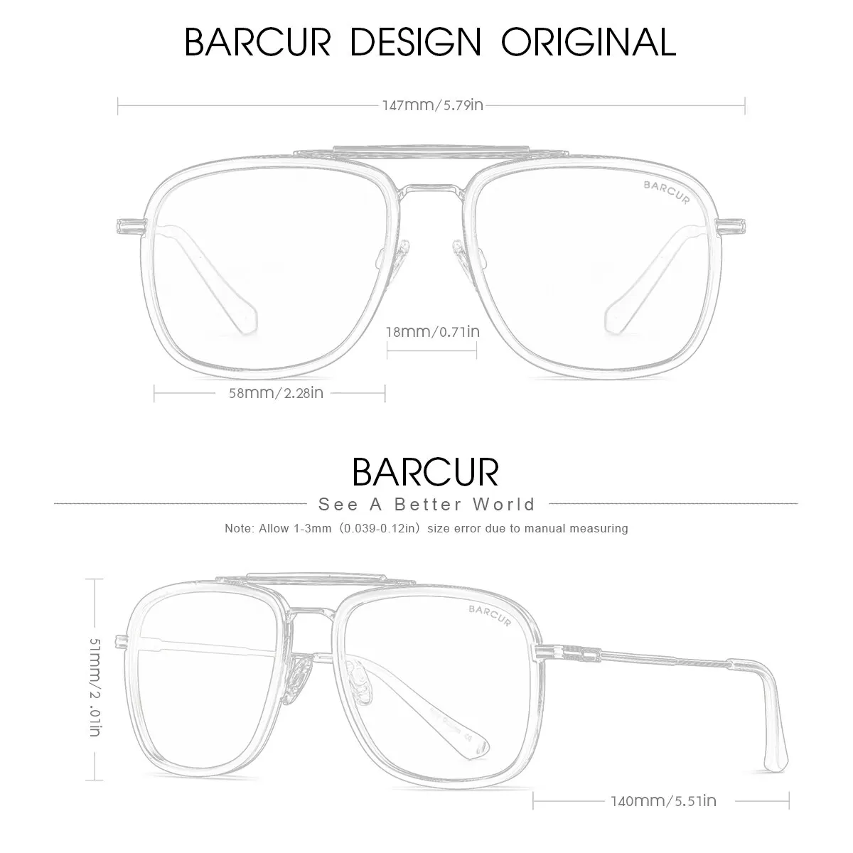 Роскошные Квадратные Солнцезащитные Очки Barcur Для Мужчин И Женщин С Градиентными