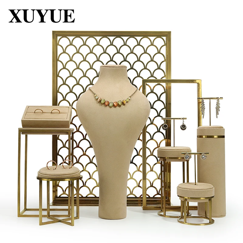 Metal jewelry display props neck window display props necklace display stand earrings jewelry stand ornaments