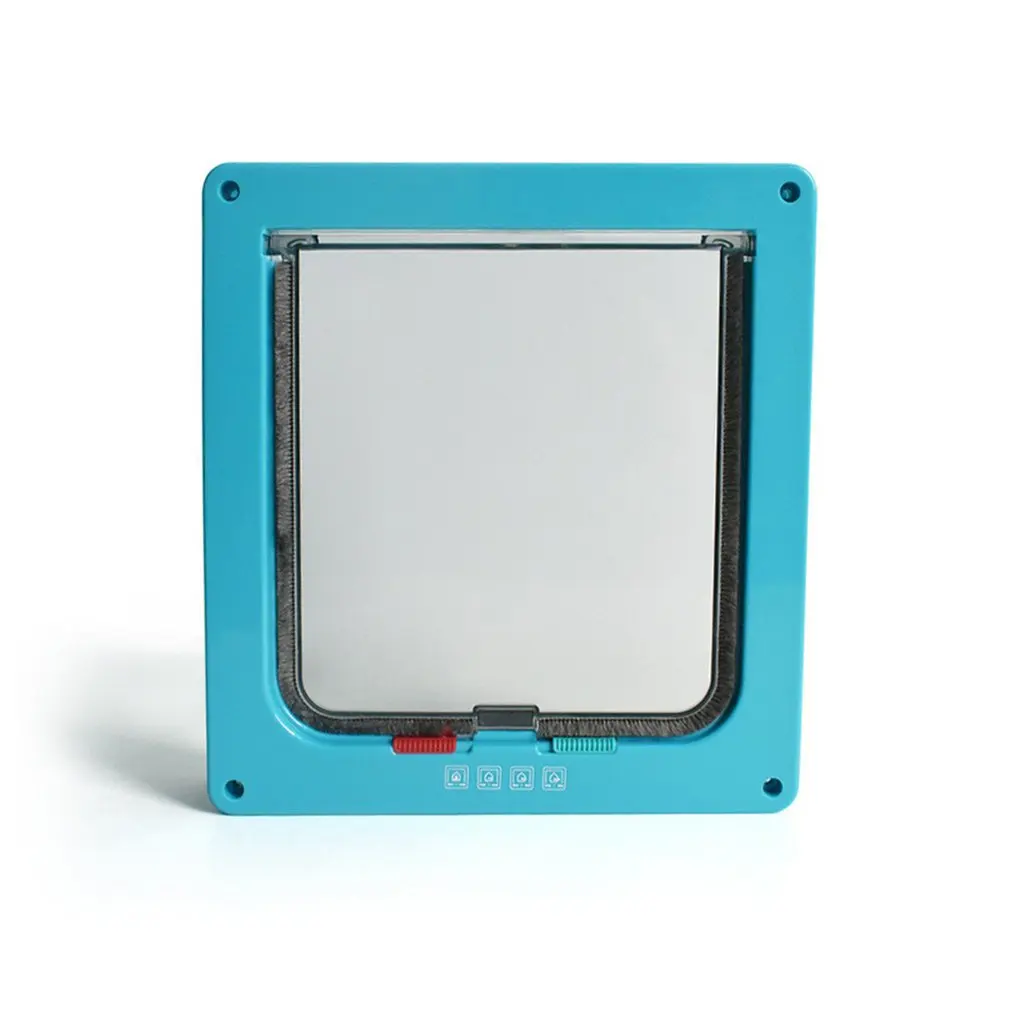 FS-M-996 Pet Plastic Animal Dog Door Kit Pet Products Safety Valve With 4-way Lock Weather Resistance