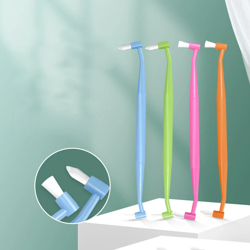 

Double-end Orthodontic Toothbrush Pointed and Flat Head Soft Hair Correction Clean Teeth Gap Floss Oral Hygiene Teeth Braces