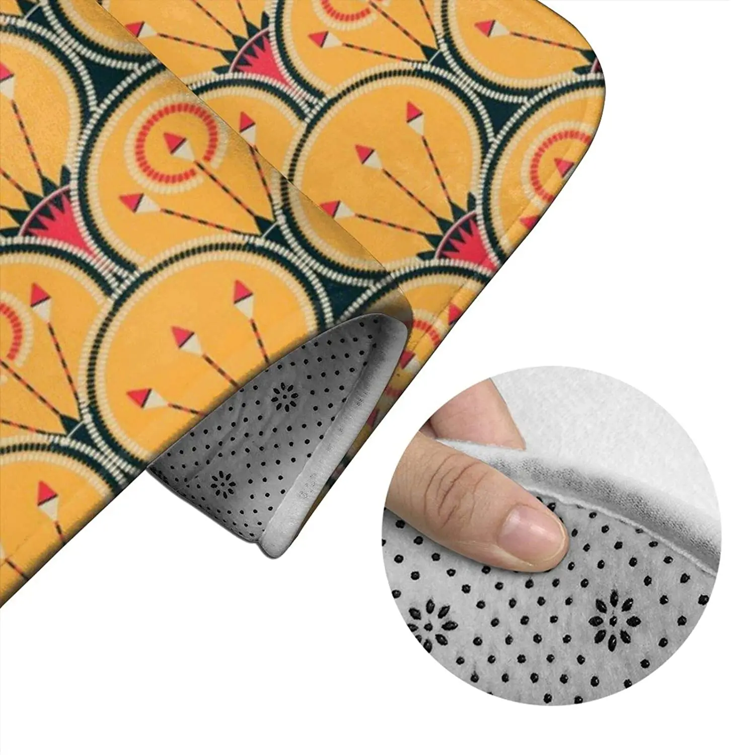 

Dakota Deco Pattern Bathroom Mat Sets 3 Piece Set Rugs Memory Foam Mat Set Toilet Seat Cover Bath Mat Lid cover