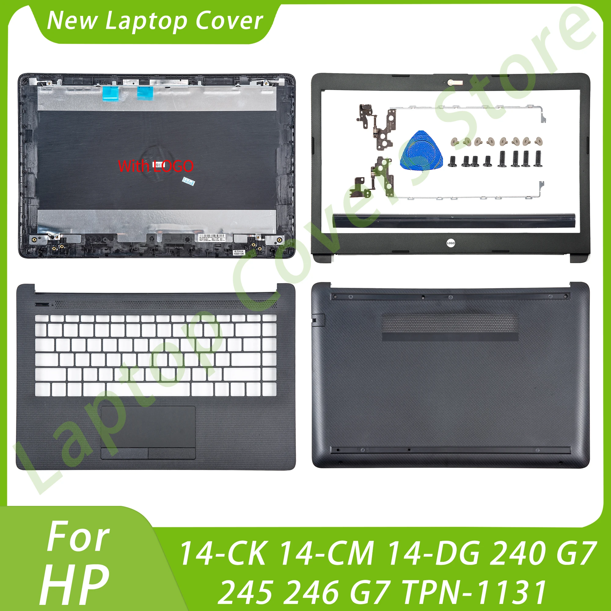 

New Lid For HP 14-CK 14-CM 14-DG 240 G7 245 246 G7 LCD Back Cover Front Bezel Palmrest Bottom HingeCover Laptop Parts Replace