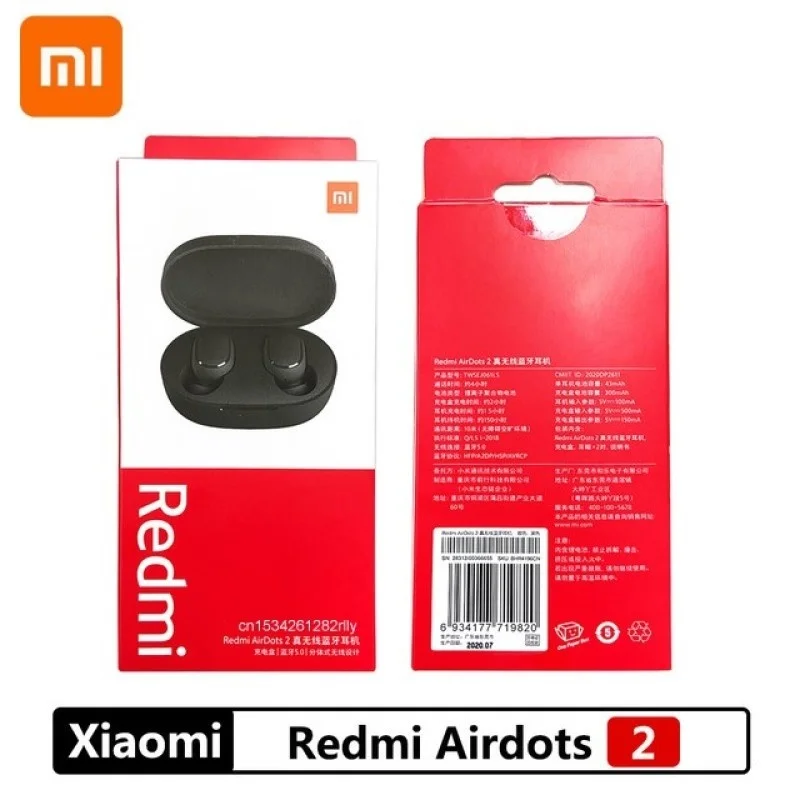 

Original Xiaomi Airdots 2 Wireless Earphones For Sport Entertainment Bass Headset Waterproof Pure Audio Headphones IN-EAR