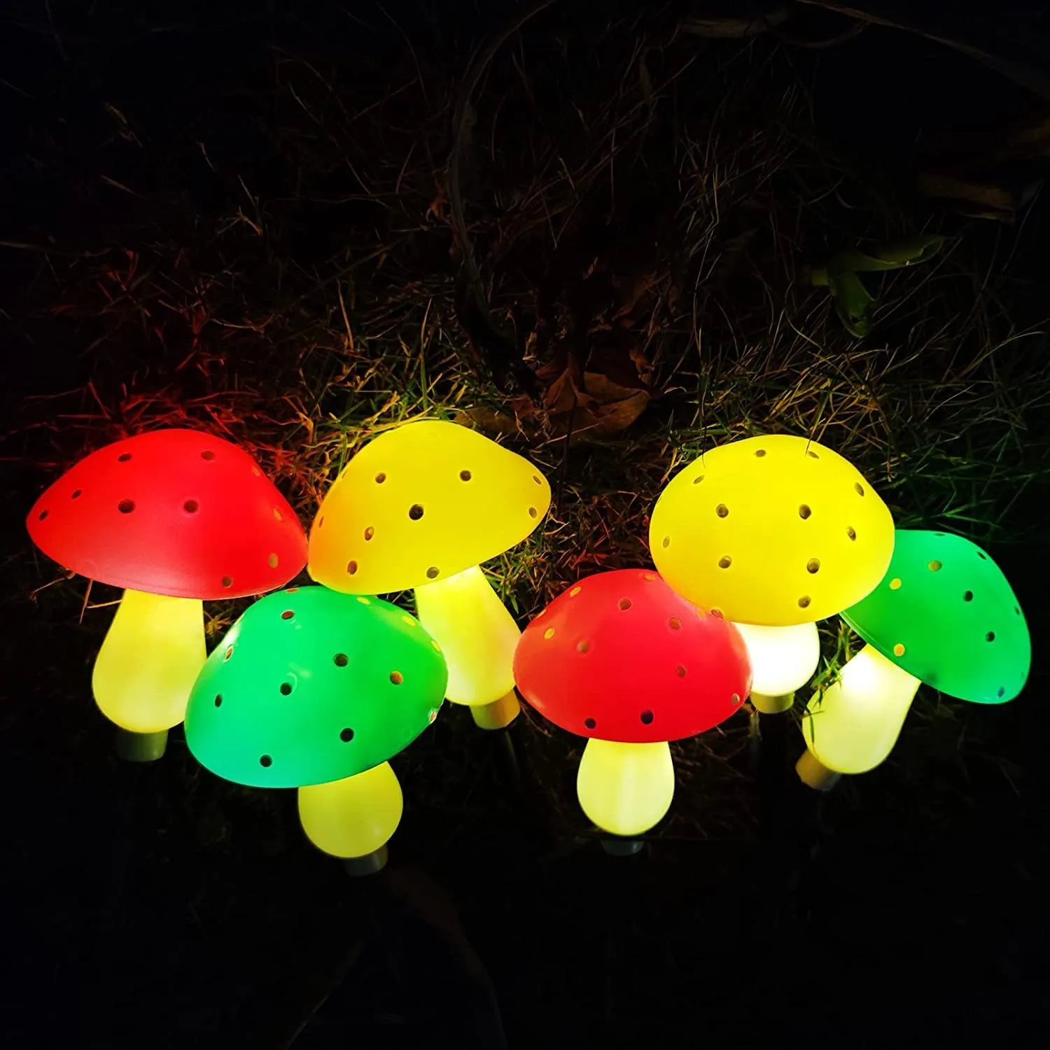 

Outdoor Solar String Lights Garden Decoration 3/6LED Mushroom Waterproof Fairy Lights For Pathway Lawn Yard Landscape Lighting
