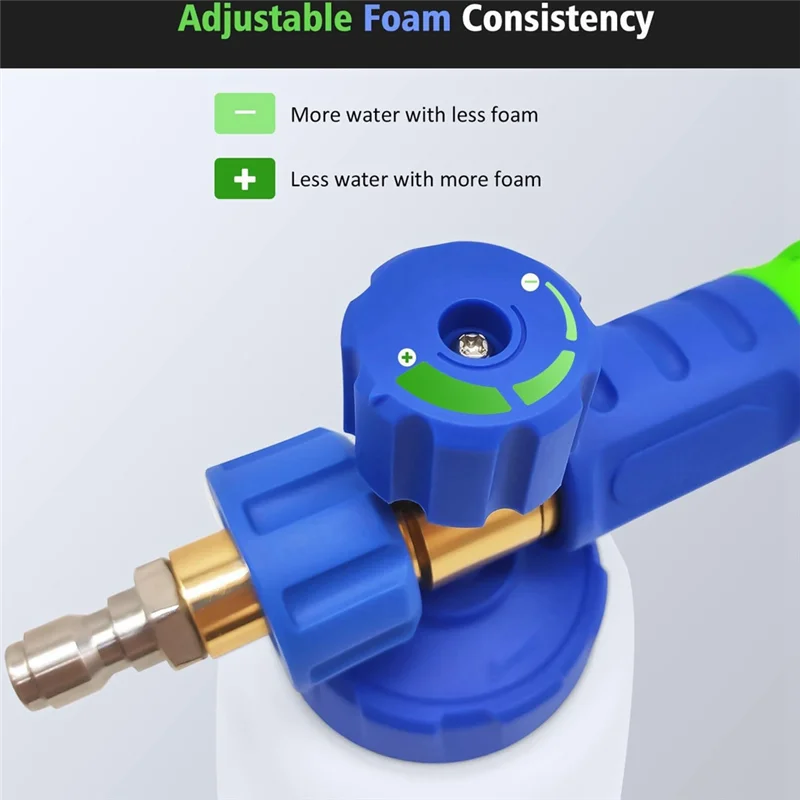 Фото WORTHOWN-Foam Cannon, насадка для снежной пены 1 л для Karcher K2 K3 K4 K5 K6 K7, автомобильный струйный распылитель пены для мойки высокого давления №2