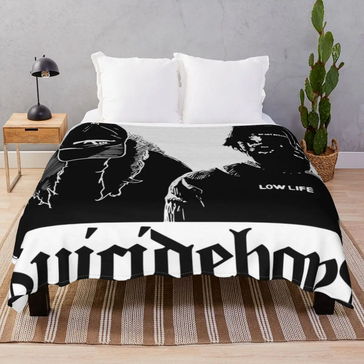 SuicideboyS Art Outlines Blanket Flannel Summer Lightweight Throw Blankets for Bed Sofa Travel Cinema