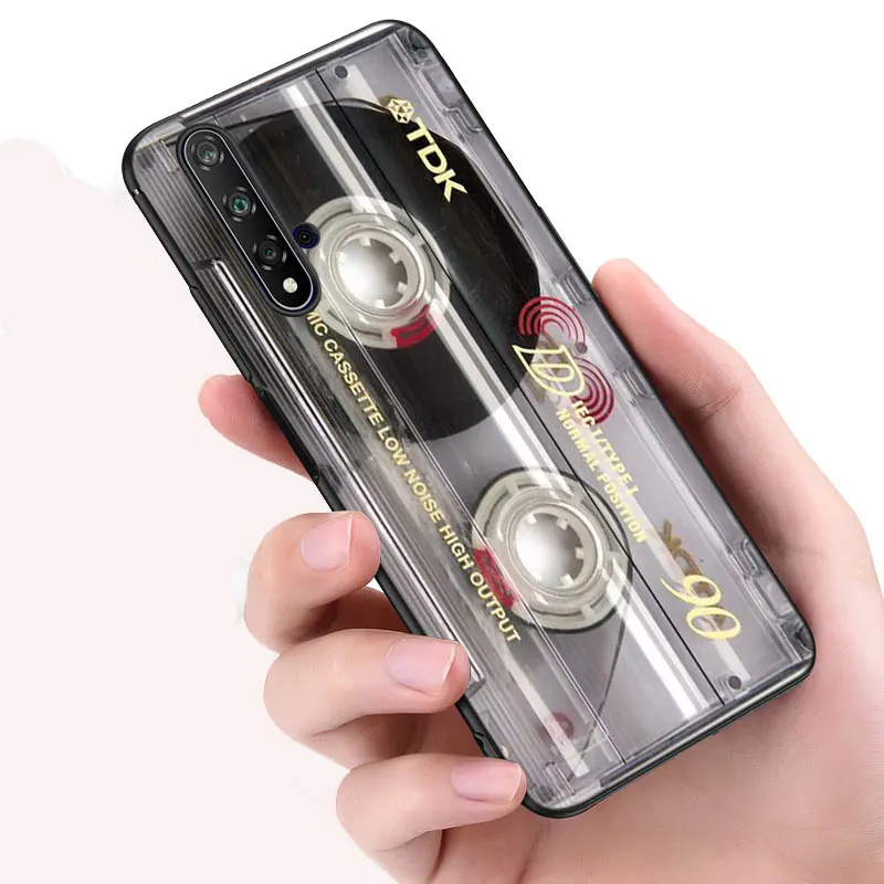 Винтажная Кассета для камеры черный чехол телефона Huawei Honor X7 X8 X9 5G 30i 20S 20E 10i 7S 8A 8S 8C