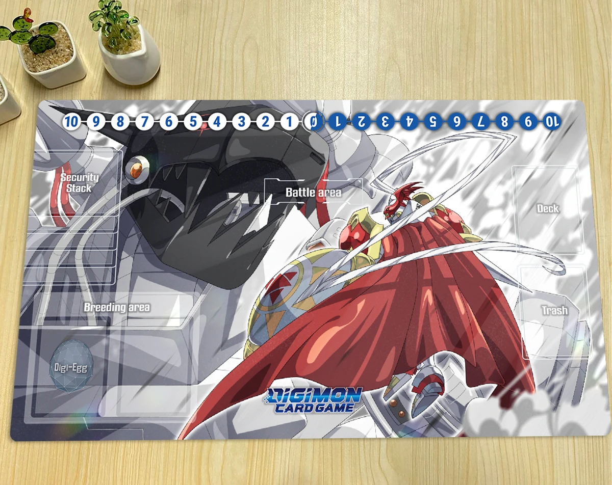 

Digimon Play Mat Mugendramon & Dukemon DTCG CCG Board Game Trading Card Game Playmat Anime Mouse Pad Rubber Desk Mat & Free Bag