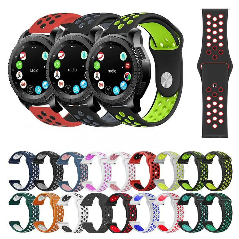 

20mm 22mm Silicone Strap for Samsung Galaxy 4 46mm 42mm 4 5 Active2 40mm 44mm Gear S3 Sports Band Huawei Watch GT 2 2e Pro Strap