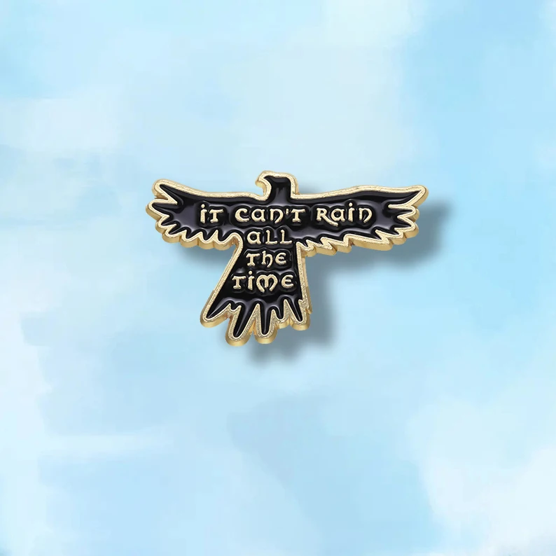 Эмалированные броши с животными для одежды не может дождь в течение всего