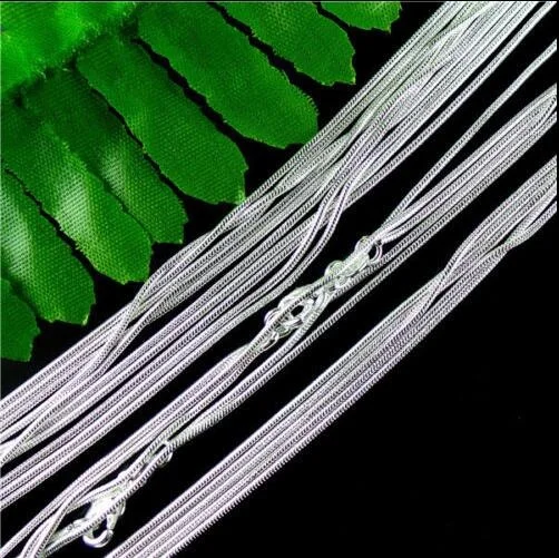 5 шт. серебряная змеиная цепочка 16-30 дюймов