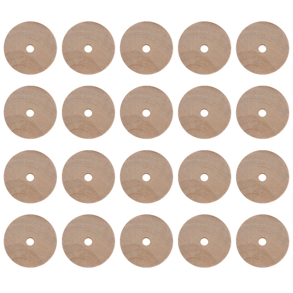 

20 Pcs Miniature Toys Drift Car Wheel Mini Wooden Hobby Wheel Wooden Spools Small Wood Wheels Miniature Wooden Wheel