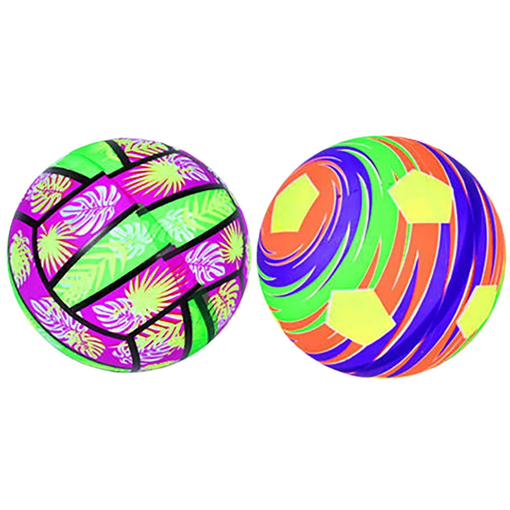 

2 Pcs Glow Toys Football Soccer Sports Plastic Entertainment Child Boys Glowing