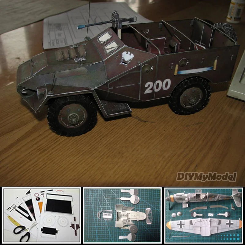 

3D крафт-бумаги игрушка 1:25 весы Второй мировой войны Советского Союза BTR-40 Броня транспортного средства бумага военная модель коллекции для ...