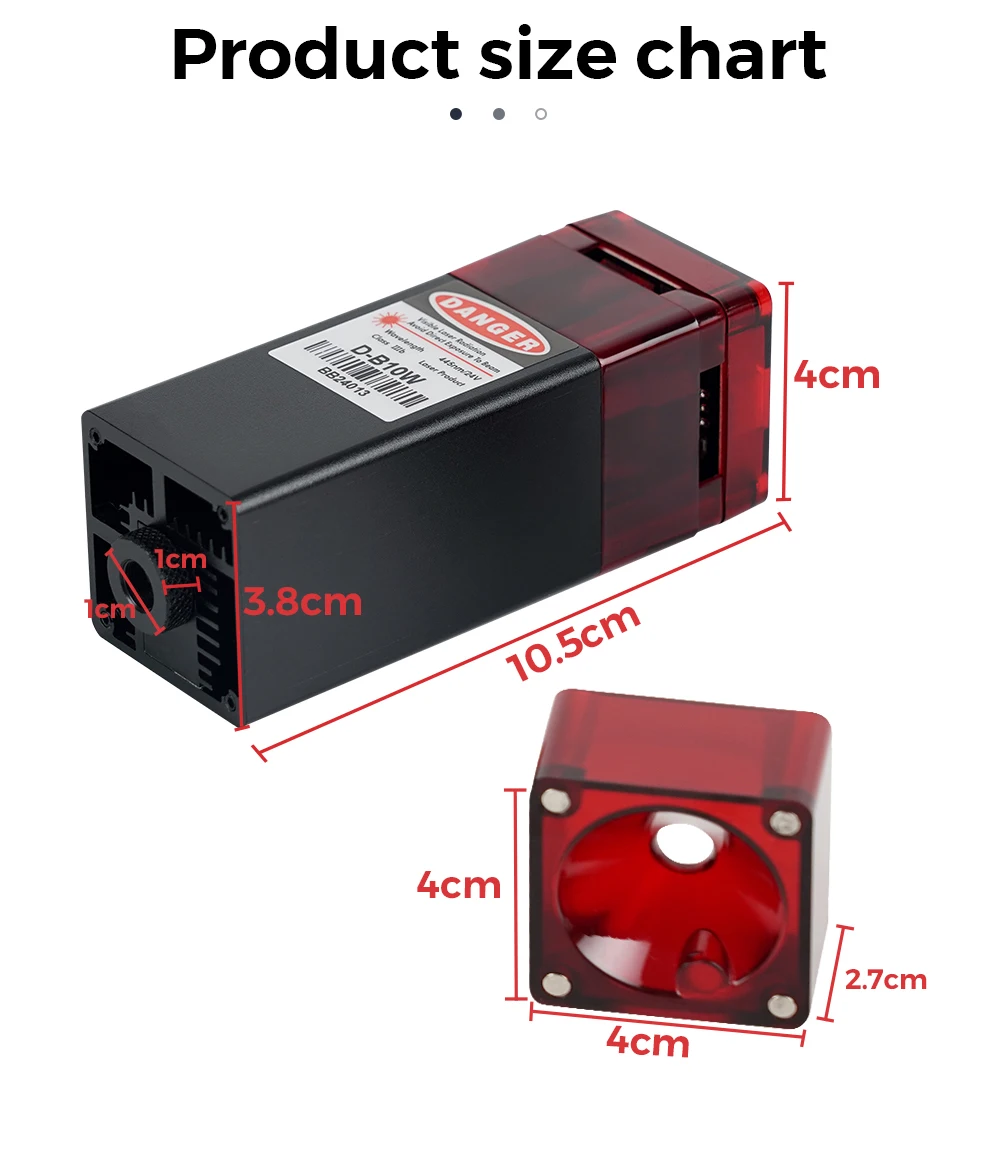 Лазерная головка с двумя деревами 10 Вт 450 ± нм