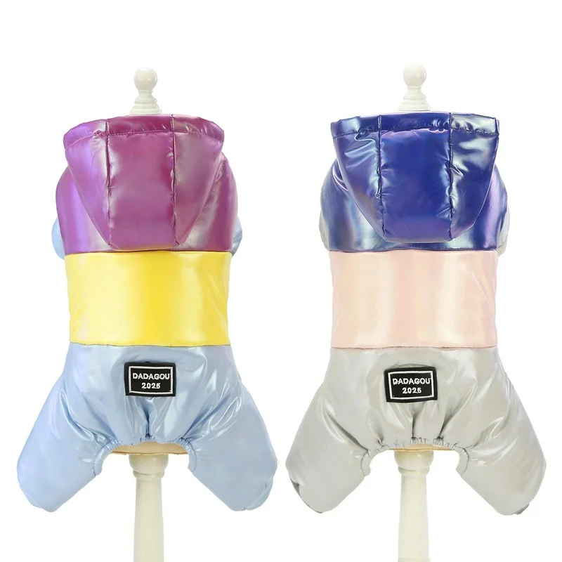 

Dog Clothes Thicken Cotton Winter Warm Hooded Puppy Pet Coat Jacket For Small Dogs Jumpsuit Colorful Clothing Overalls Outfits