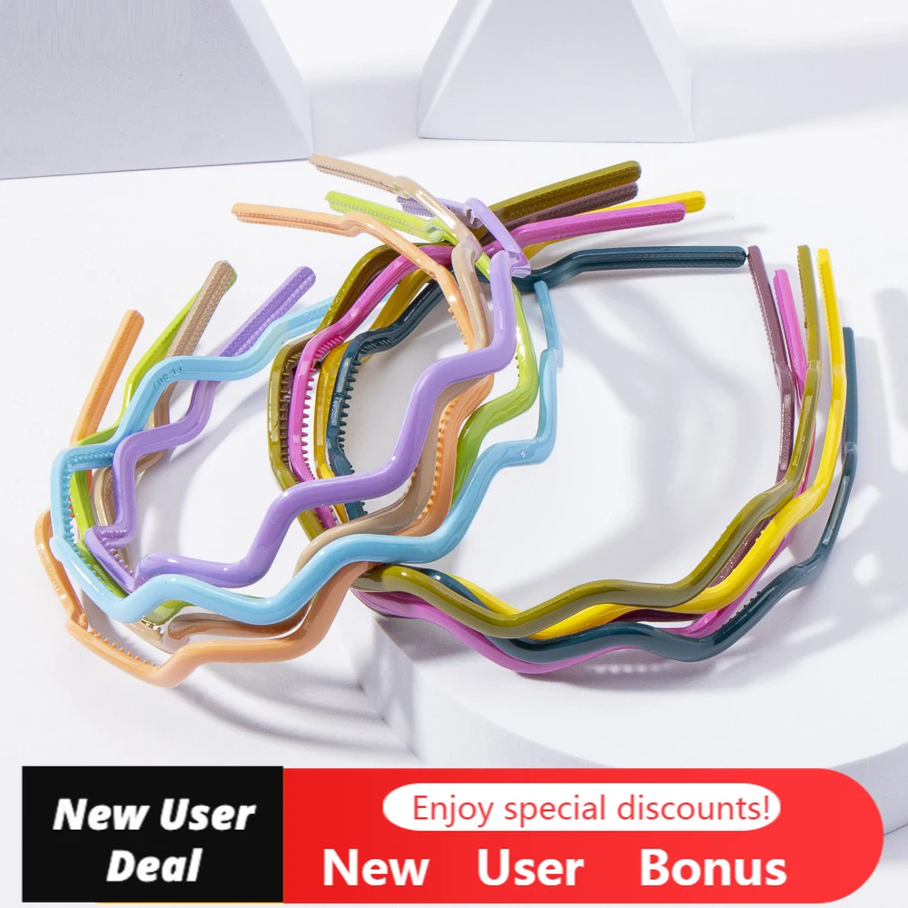 

Solid Color Fashion Geometric Hairband Bezel Headband Headwear Hair Accessories Wash Face Makeup Hair Holder Women Barrettes