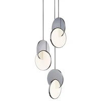 modern new ring led pendant lights geometric circle iron small hanging lamp dining room bedroom decorative indoor lighting