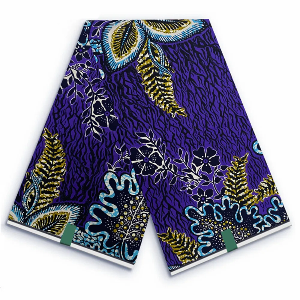 Африканская восковая Ткань 100% хлопок настоящий воск в нигерийском стиле