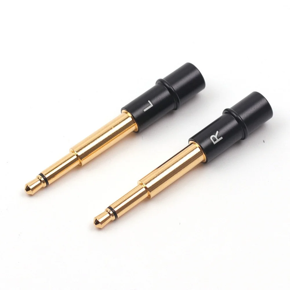 

1 Pair Hifi 3.5MM Mono Earphone DIY Plug For Meze99 Classics 99NEO ANTONIO 99 NEO NOIR Headphone Gold Plated Wire Connector