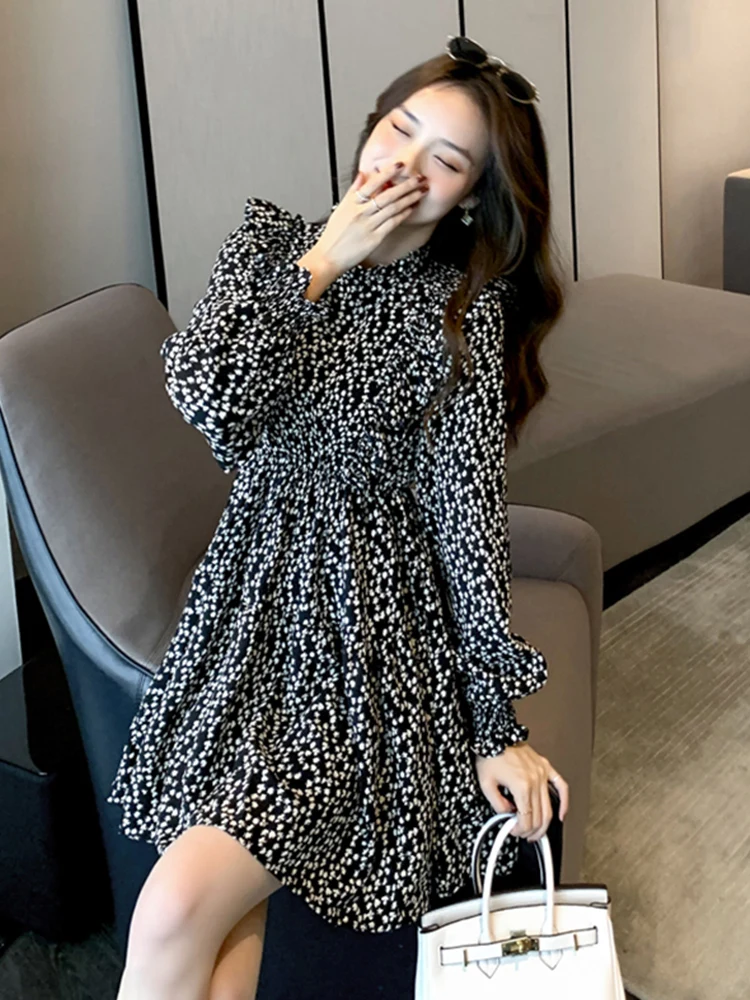 Элегантное шифоновое платье новинка 2024 женская одежда на весну и осень